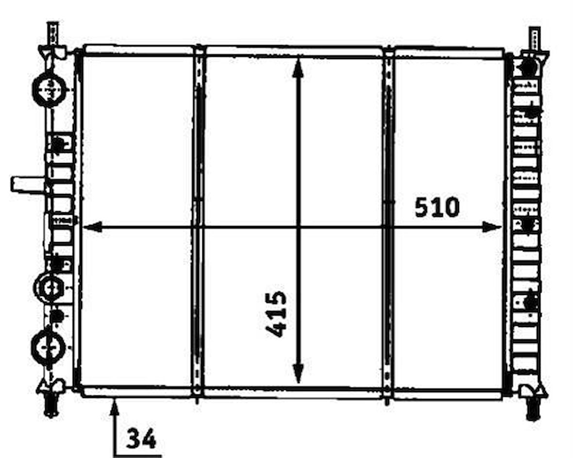 Kale 0127241PA Radyatör Su 1 Sıra Bravo-Marea 2.0 I 20V 7767440