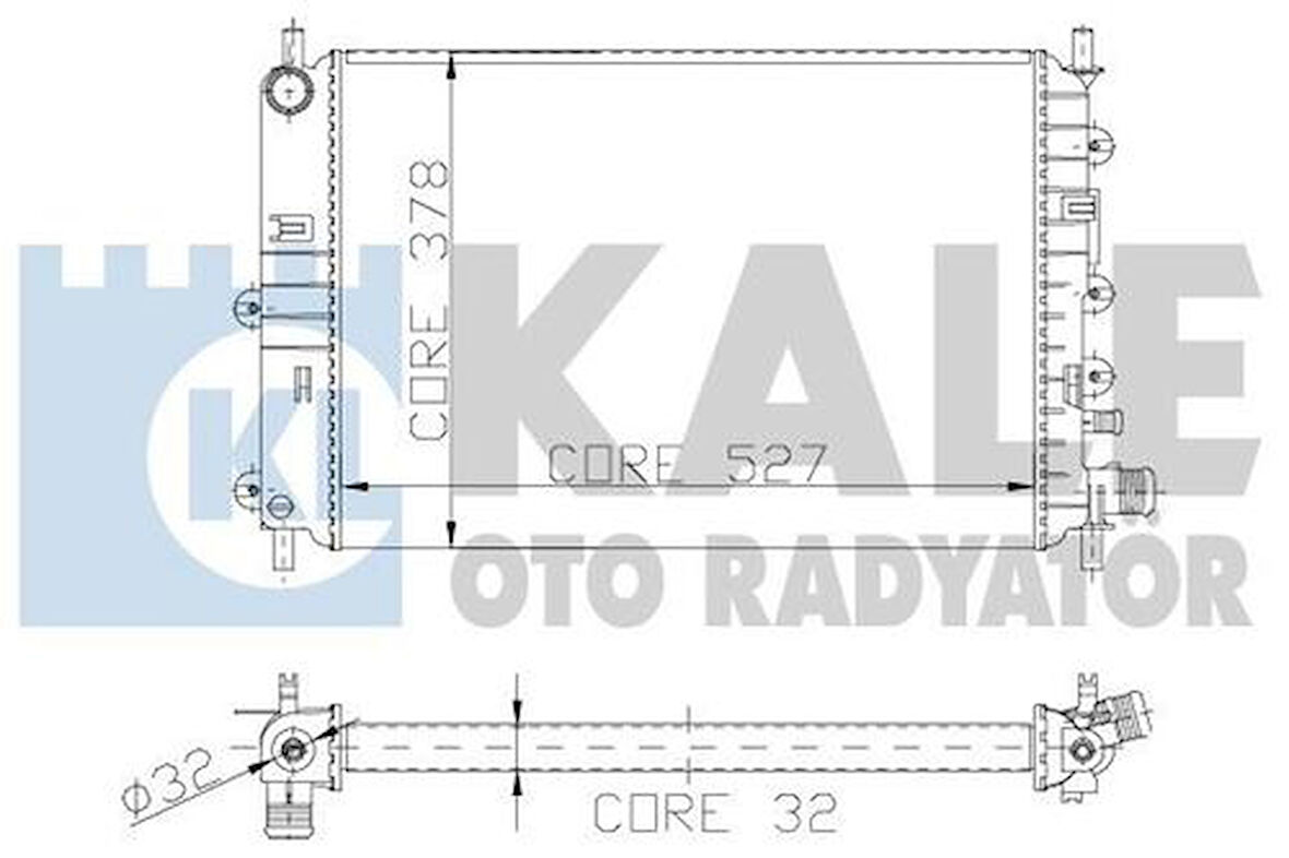 Kale 0211182AL Motor Radyatörü Escort Cl 2 Sıra Al Pl Sistem 92AB8005FC