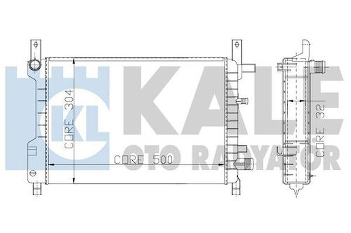 Kale 0214212AL Radyatör 2 Sıra Al Pl Fiesta III1.1 1.3 1.4 AC Mt 92FB8005AA