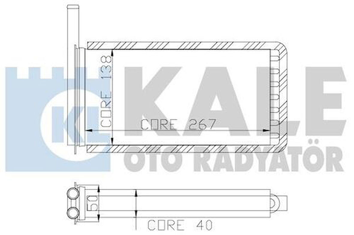 Kale 0285852AL Kalorifer Radyatörü Escort 90-99 Orion III 90-93 2 Sıra Al Pl Sistem 96AT18476AA