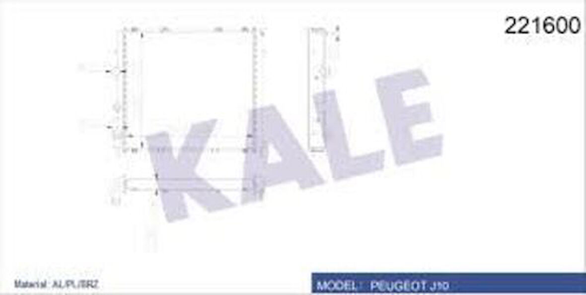 Kale 0405061AB Motor Su Radyatörü Karsan J10 2.3JTD 1 Sıra Alb Sistem 20018594069