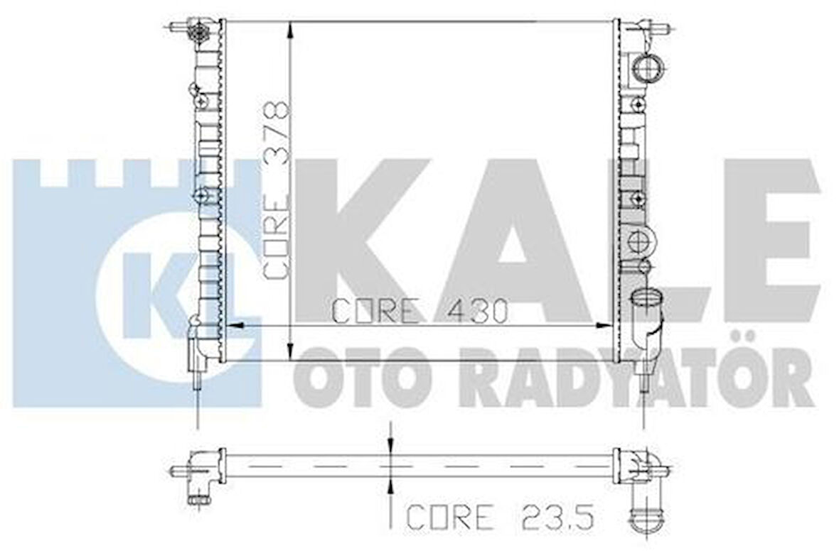 Kale 0507072AL Motor Radyatör Renault 19 1.4 GTX Gte 2 Sıra Al Pl 0555552Al 7702247467