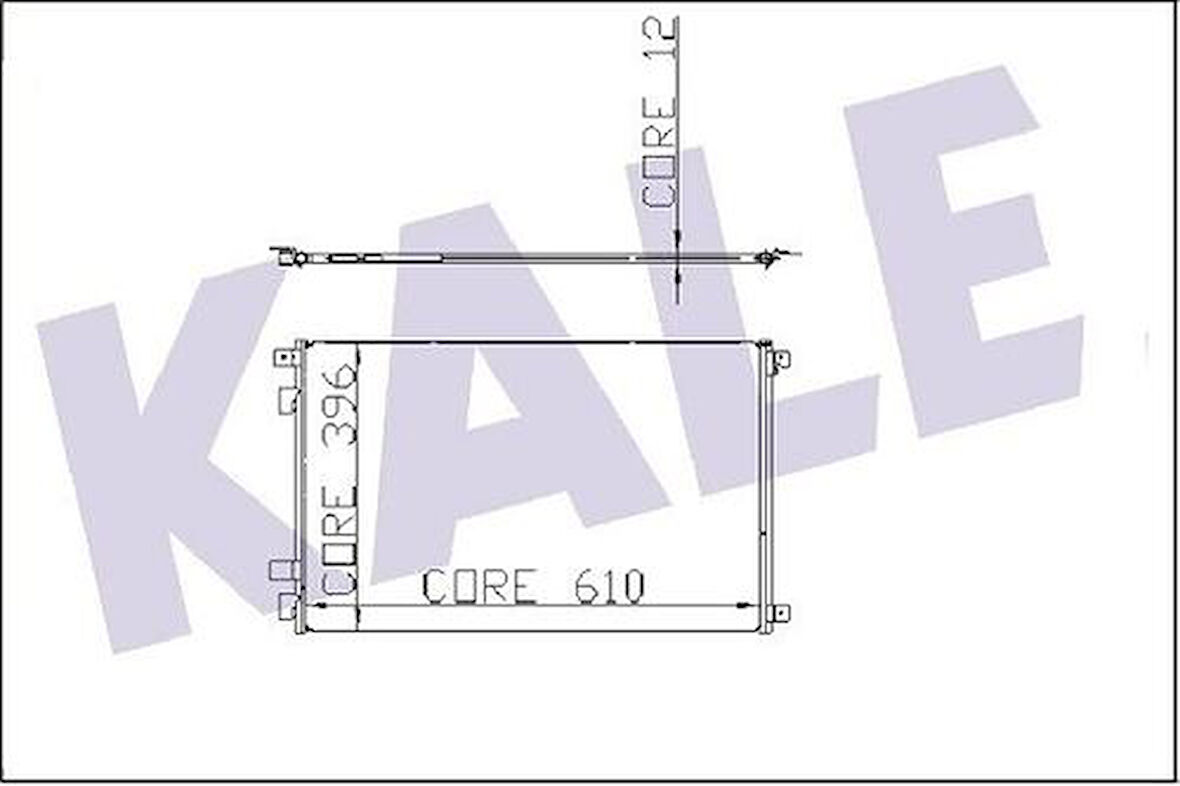 Kale 050ABC040 Klima Radyatörü Kondanser Megane II 1.4 1.5DCI 1.6 2.0 02- 8200223000