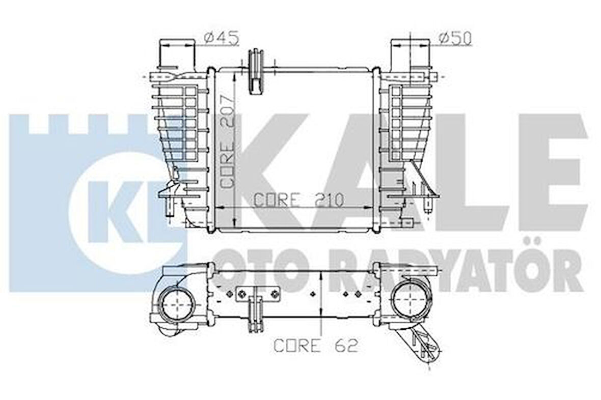 Kale 050CAC020 Turbo Radyatörü Clio III 1.5DCI 05-Modus 1.5DCI 04- 8200471888