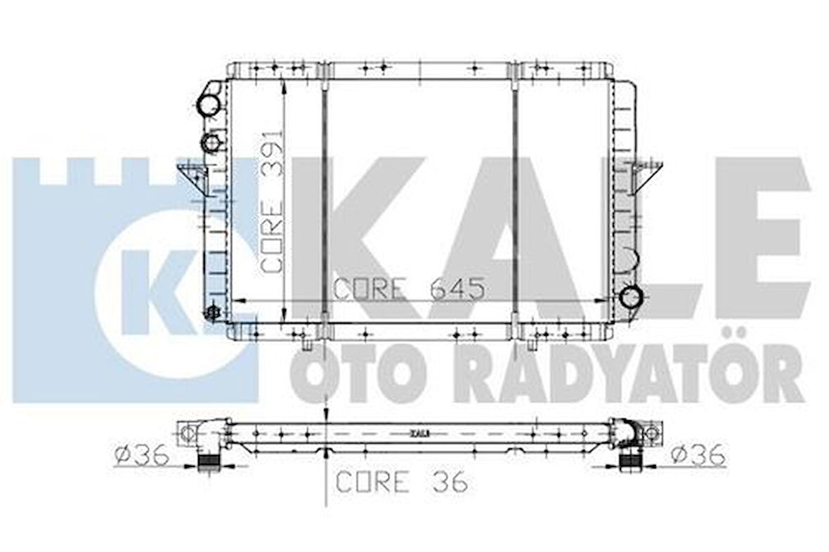 Kale 0542422PA Motor Radyatör Master 2.0 2.5 TDI Mekanik Klimasız 2 Sıra Cu Pl 645x391x36 7700745110