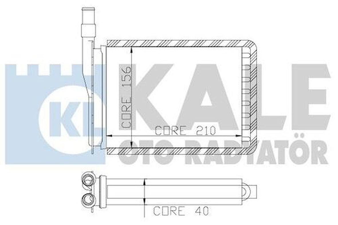 Kale 0581842AL Kalorifer Radyatörü Cu Pl Bakır Borulu Renault 9 10 7701027078