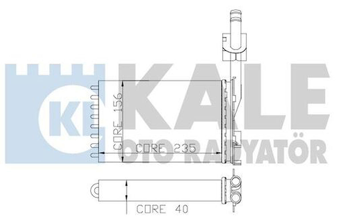 Kale 0584862AL Kalorifer Radyatörü Renault 21 Optima Manager Concorde 2 Sıra Cu Pl 7701032297
