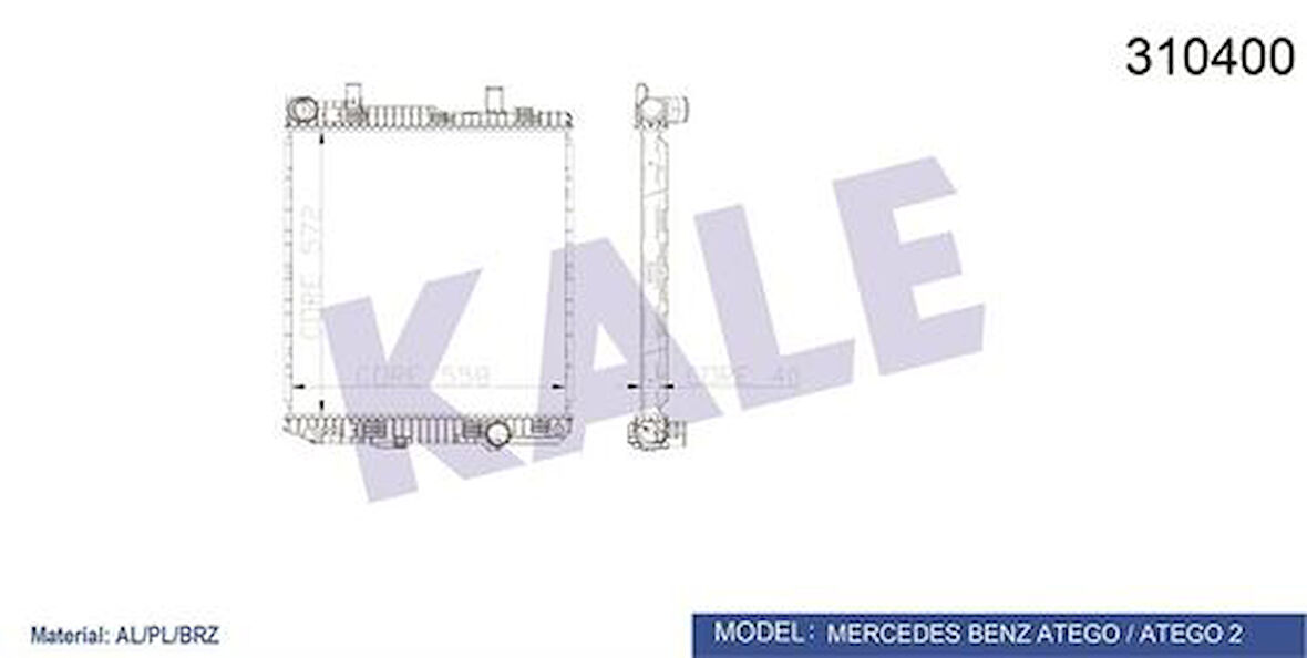 Kale 0914011AB Motor Radyatörü Atego (Al Brz) A9705000403