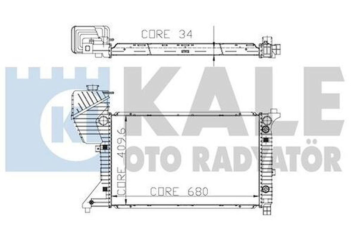 Kale 0915031AB Motor Su Radyatörü Klimalı Mercedes Sprinter 901-904 96-05 9015002800
