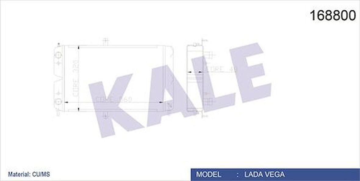 Kale 1603032PF Motor Radyatör Vega 1.5cc 2 Sıra 21120130101