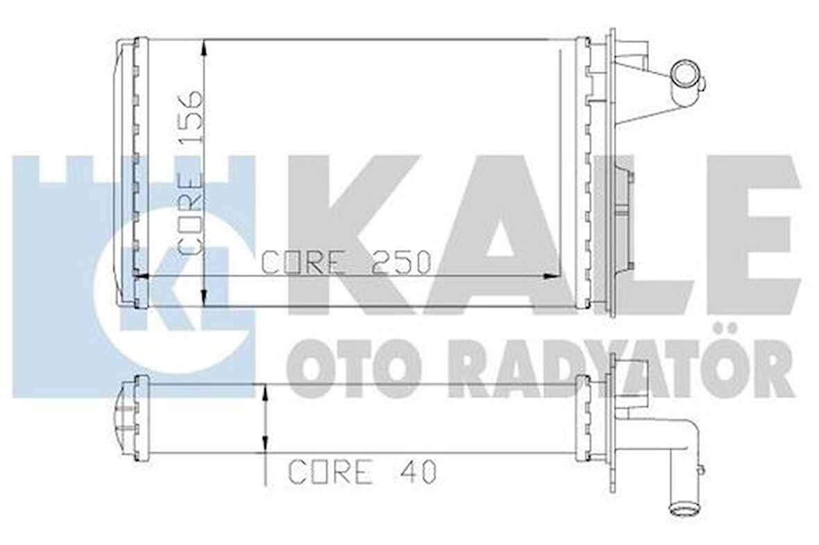 Kale 1781842AL Kalorifer Radyatörü Tempra 1.6 S SX SXa Musluklu 2 Sıra 7754065