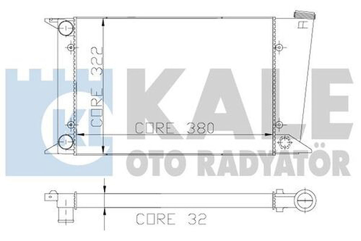 Kale 2024092AL Radyatör 8 Sıra Al Pl Golf-Scirocco 171121253E