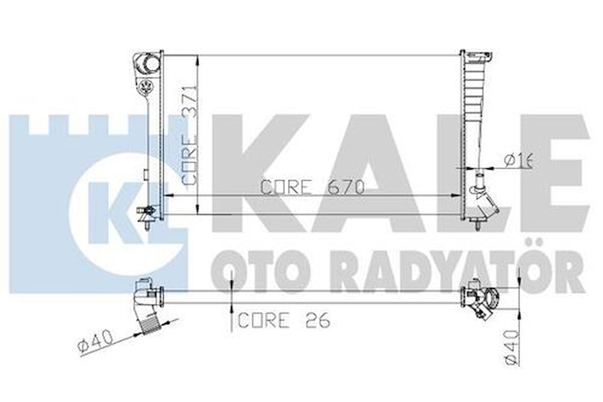 Kale 2051011AB Motor Su Radyatörü Partner P306 YM Berlingo Xsara 96 02 XUD9 DW8 Segmanlı Manuel Klimalı - 03 1330.42