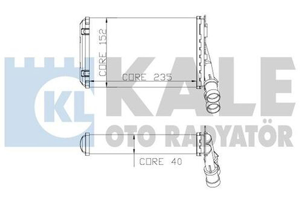 Kale 2081832AL Kalorifer Radyatörü Partner Berlingo 1.9D 2.0HDI 97-08 P306 Xsara Xantia Z1.6 1.8 2.0 1.4 HDI 1.5 D 97-05 Beher Tipi 6448.78