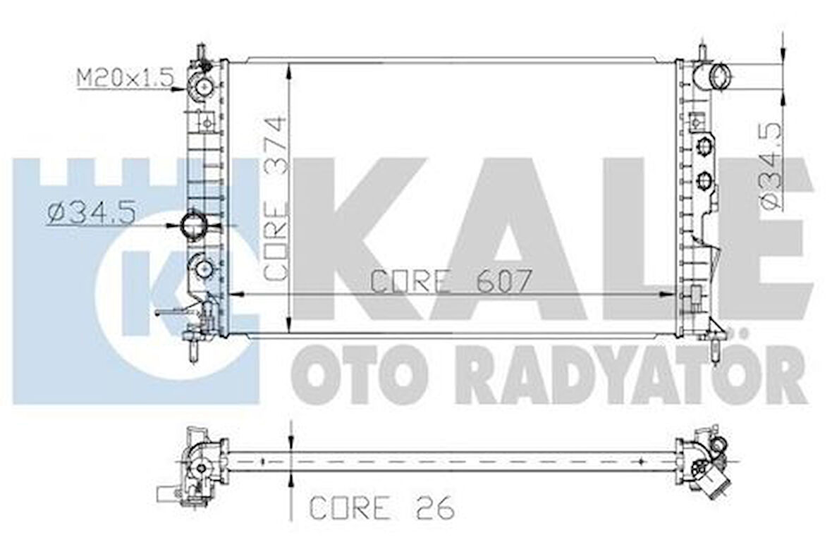 Kale 2501081AB Motor Radyatör Vectra B 1 Alb 1300161