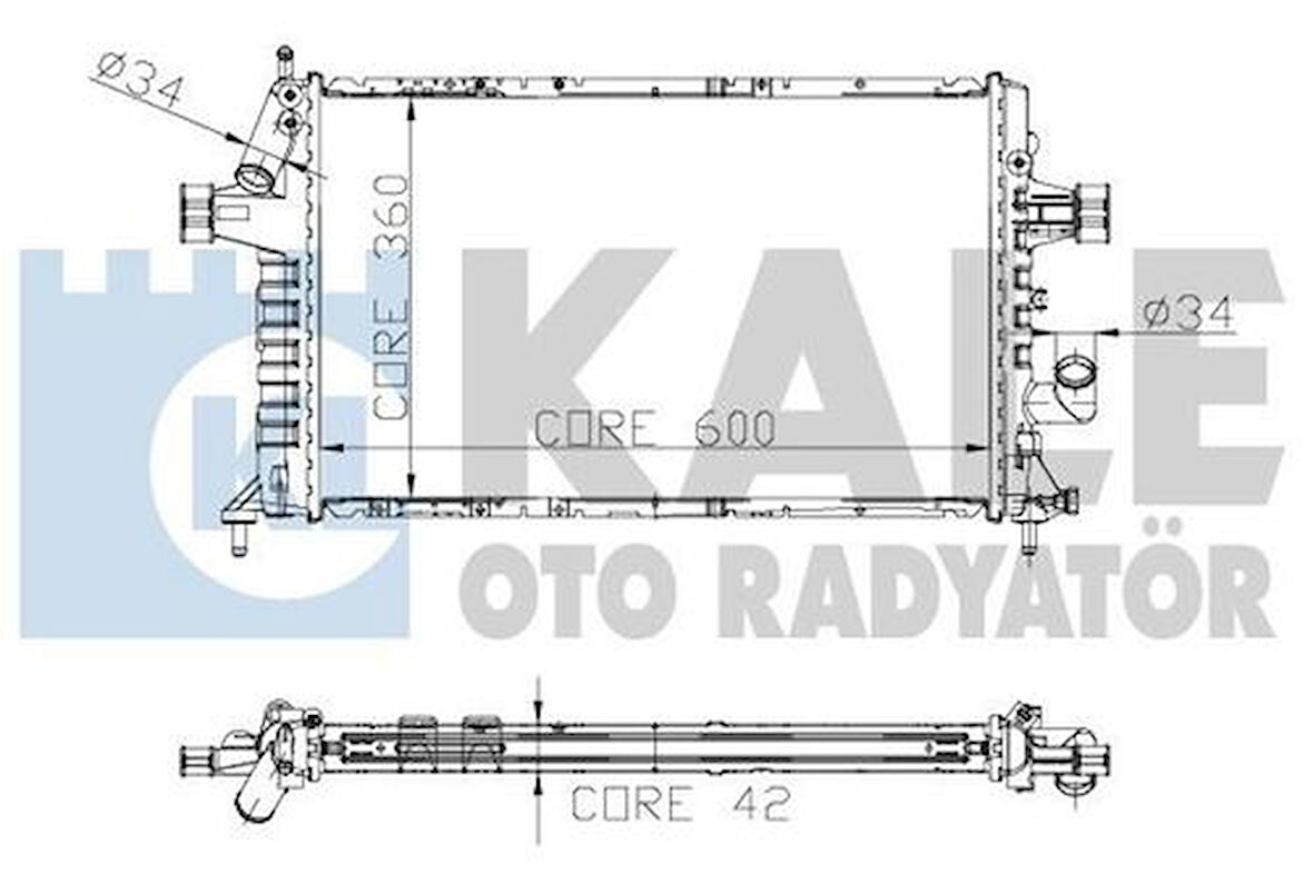 Kale 2503022AB Motor Su Radyatörü M.T Astra G Y17Dt Z17Dtl 1300209