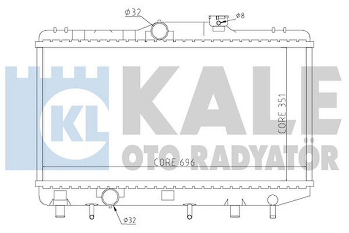 Kale 341925 Motor Su Radyatörü Corolla AE101 Compact Lıftback Wagon 92 97 Otomatik 696x351x26 1640015510