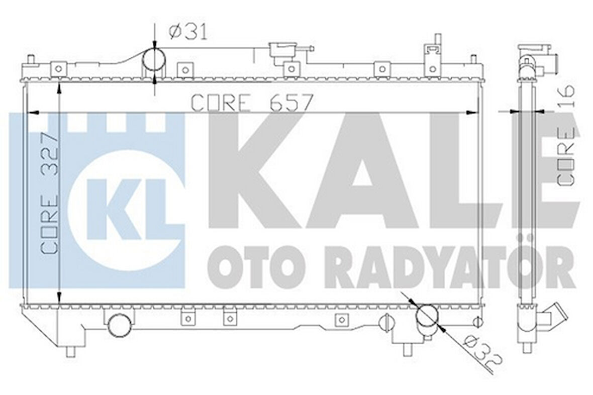Kale 342130 Motor Su Radyatörü Avensis 98-00 Manuel 16400-03180