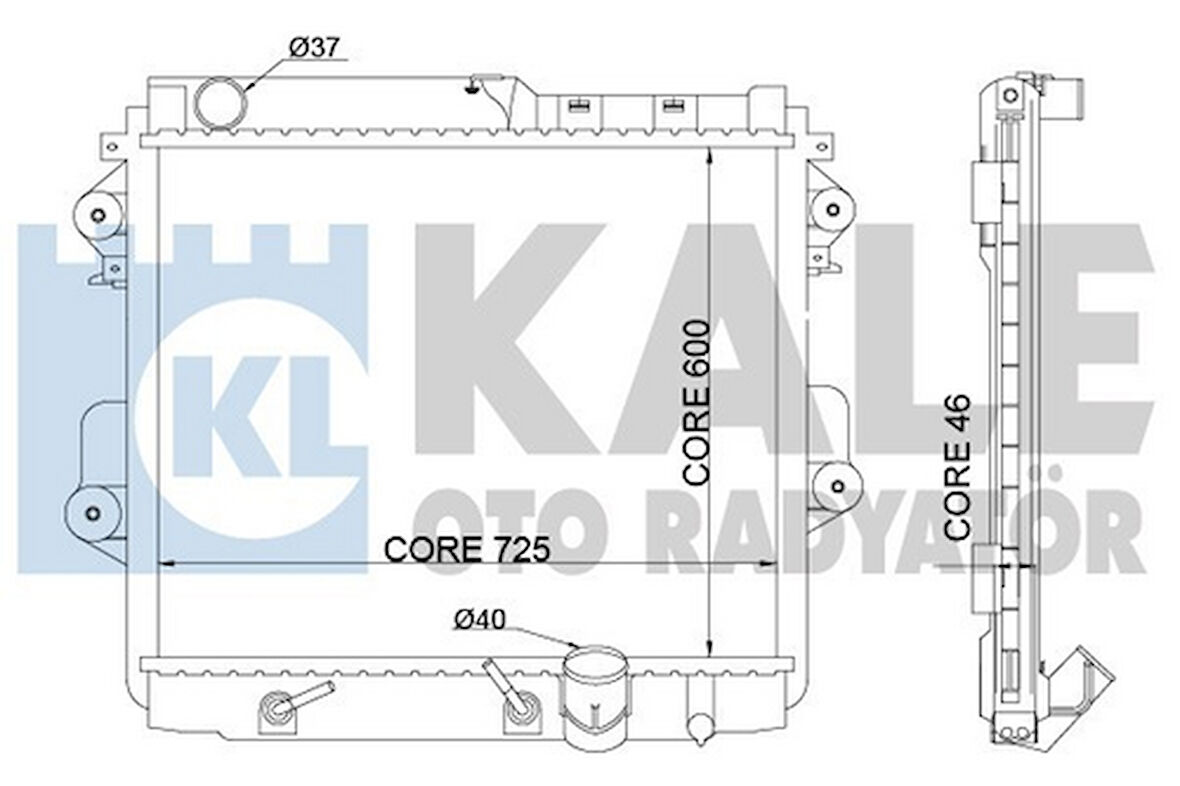 Kale 342145 Radyatör Toyota Toyota Land Cruiser Al-Pl-Brz 1640051040