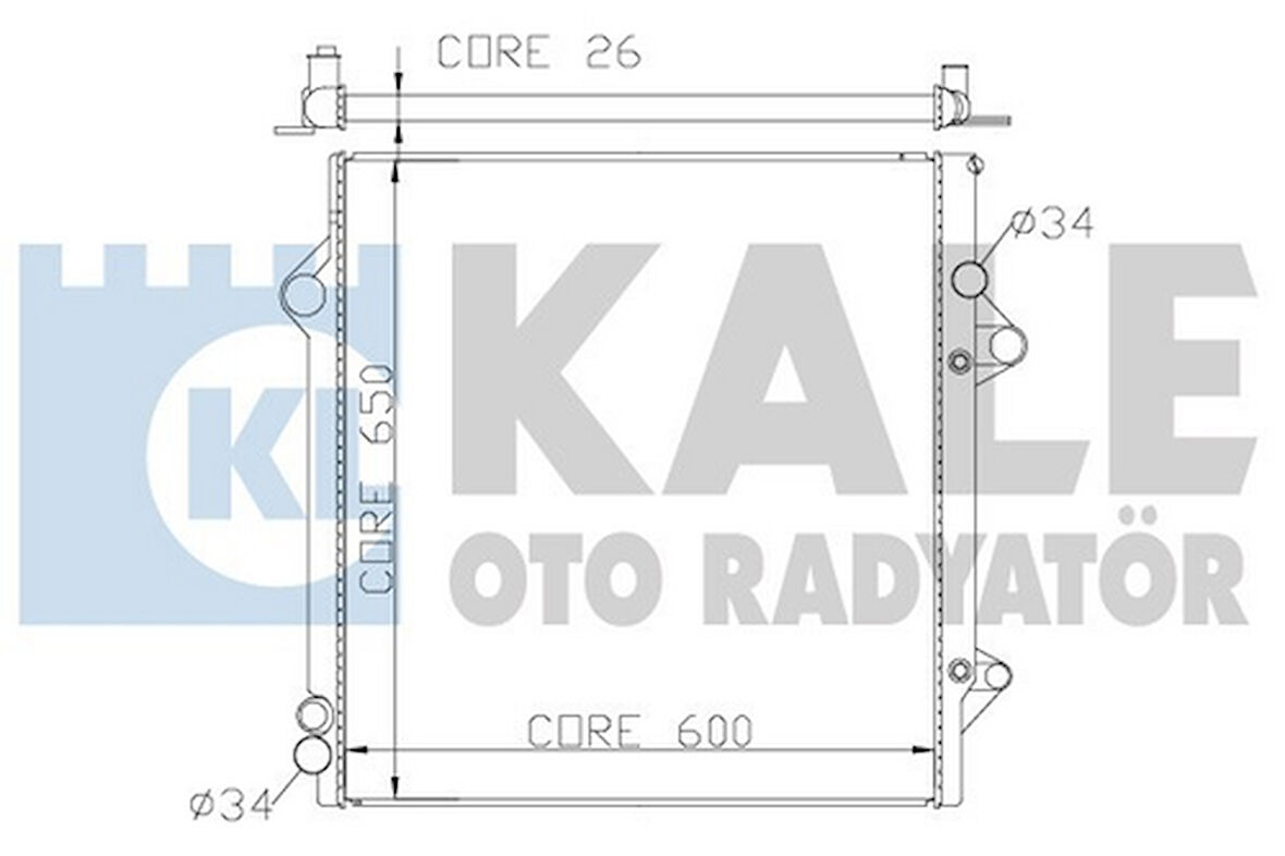 Kale 342180 Motor Su Radyatörü Land Cruiser 4.0 2003-2009 Otomatik Vites 1640031351