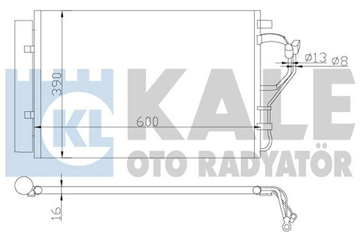 Kale 342525 Klima Radyatörü Benzinli Hyundai Elantra 2011-I30 2012- 976063X000