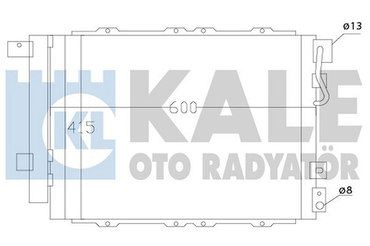 Kale 342540 Klima Kondenseri Kia Sorento I Al-Al 550X450X16 976063E600
