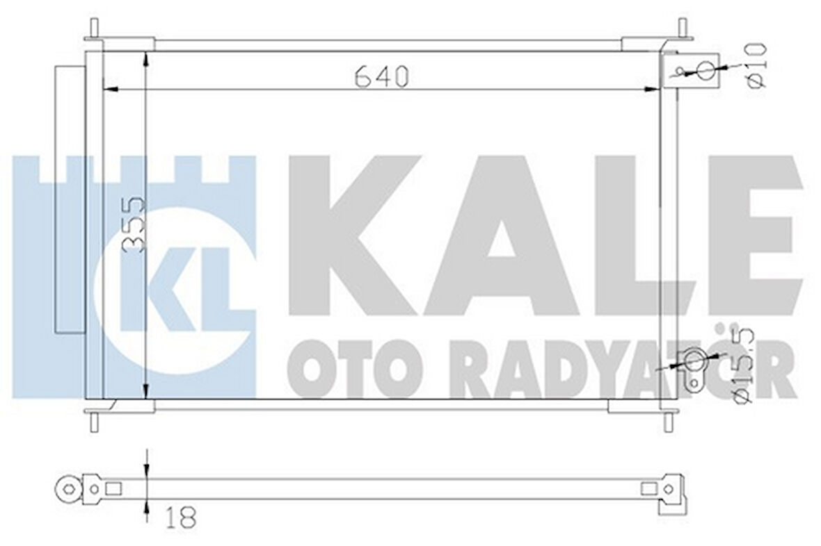 Kale 342610 Klima Radyatörü Honda Accord 2.0 2.4 2003 2008 640x355x18 80110SEA003