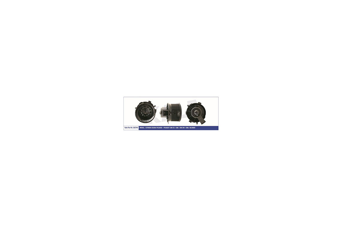 Kale 342740 Kalorifer Motoru Picasso Peugeot 206 CC 206 206 SW 206 T3E Plus 1606357480