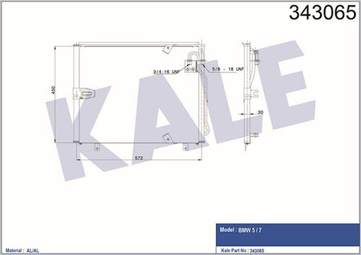 Kale 343065 Klima Radyatörü BMW E32 E33 6965952