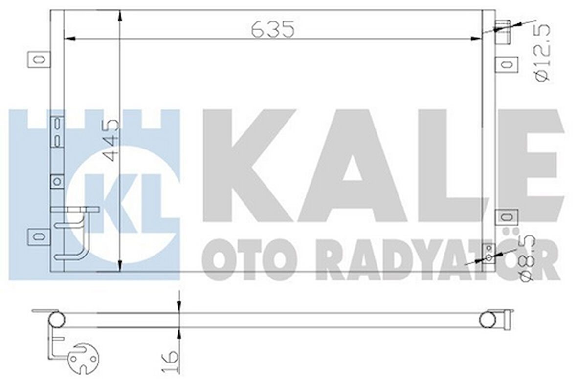 Kale 343115 Klima Radyatörü Kia Sorento 2.5 CRDI 2002- 976063