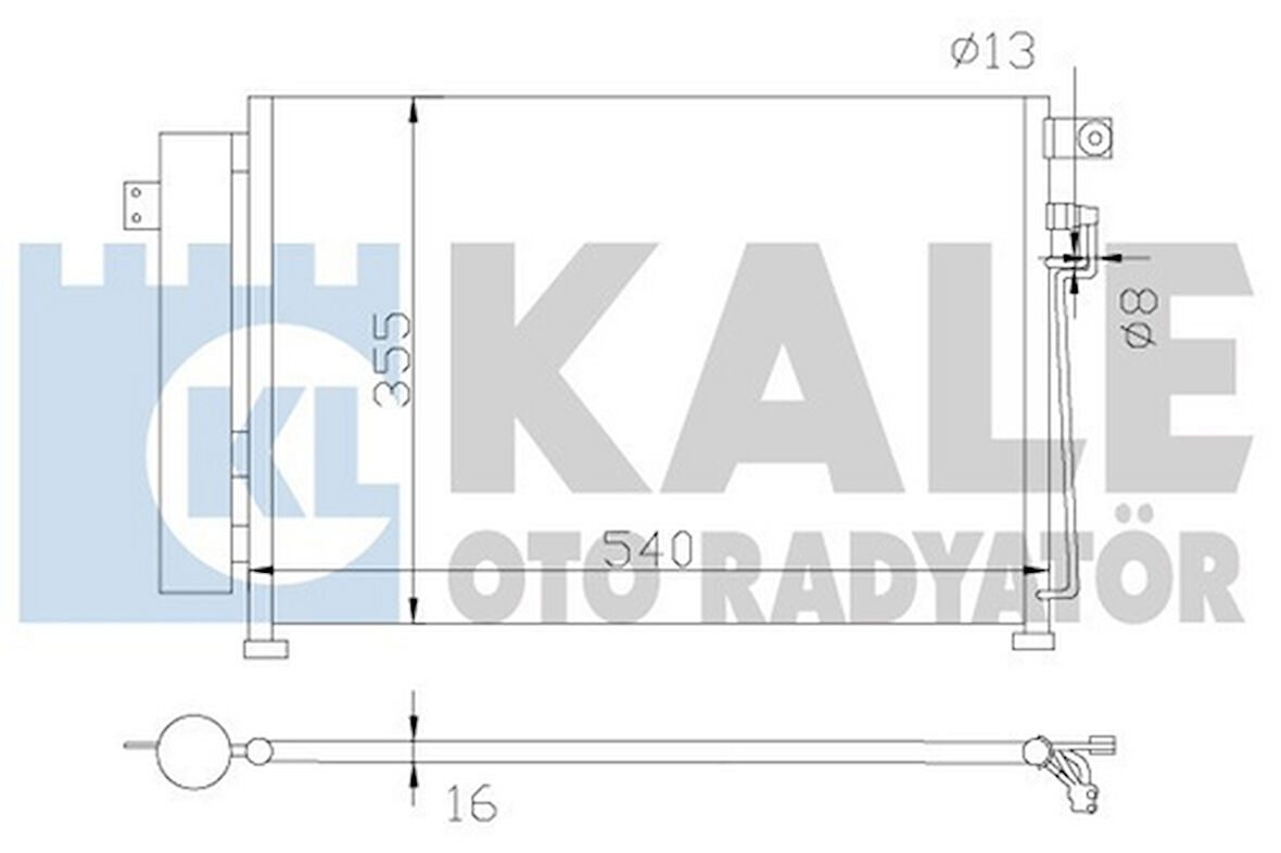 Kale 343125 Klima Radyatörü Komple Rio CRDI 2006-Dizel 976061G300