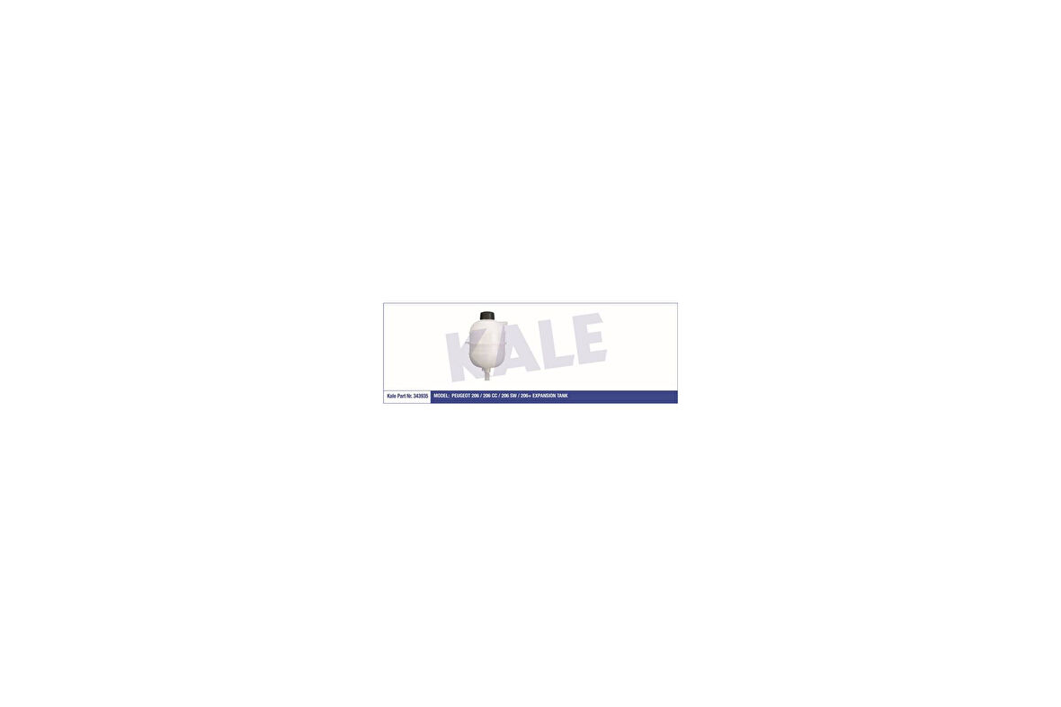 Kale 343935 Radyatör Yedek Su Deposu 206 1.4 8V 1.6 16V 1.4 16V 00-206 T3E Plus 1.4 8V 10-Kapaklı 1307LQ