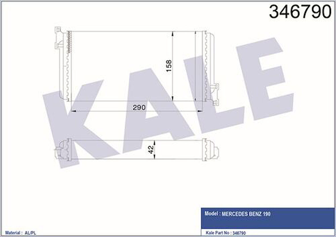 Kale 346790 Kalorifer Radyatörü 190 W201 90-92 0028355401