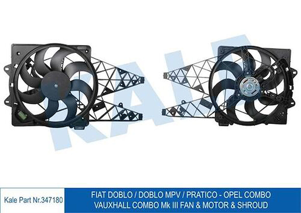 Kale 347180 Fan Motoru Davlumbazlı Doblo III 1.6D 2.0D 08- 50514483