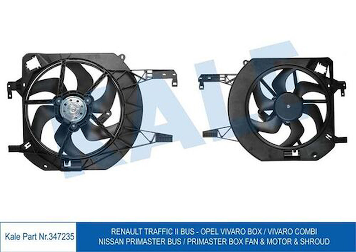 Kale 347235 Fan Motoru Davlumbazlı Trafic II Vivaro Prımaster 1.9DCI 2.1 7701050191