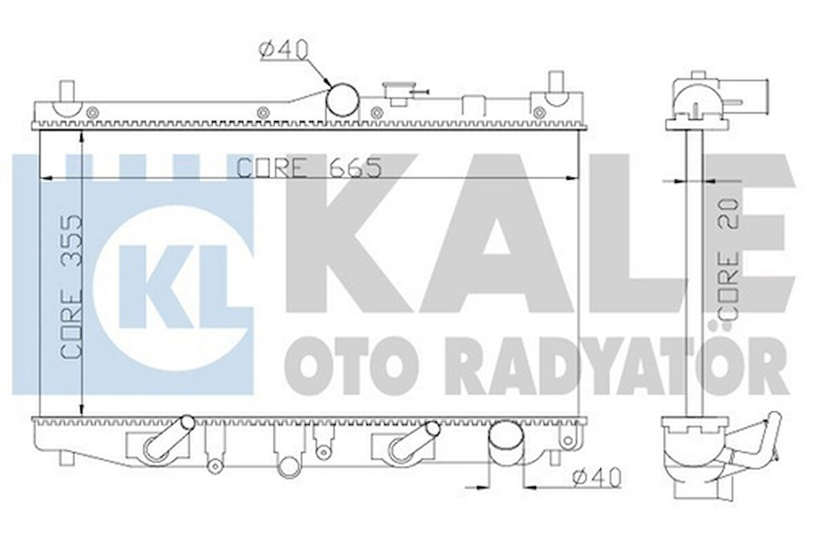 Kale 349900 Motor Su Radyatörü Accord 93-97 Prelude 96-00 Otomatik 350x668x16 19010P45G01