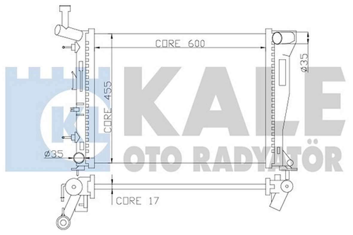 Kale 350100 Motor Su Radyatörü I30 Cedd 07 12 Benzinli Otomatik 600x458x15 25310-2H050