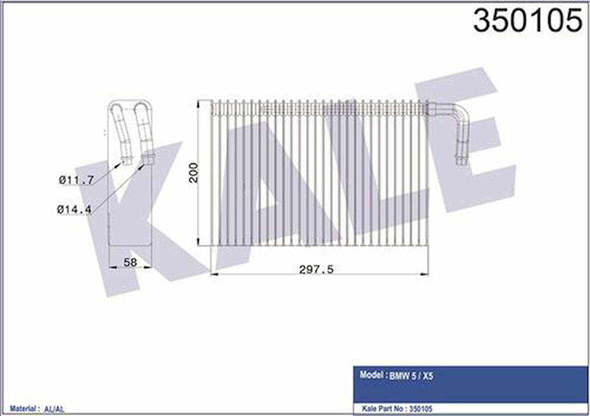 Kale 350105 Evaporator BMW E39 E53 Range Rover 3 Vogue L322 02-11 64118385560