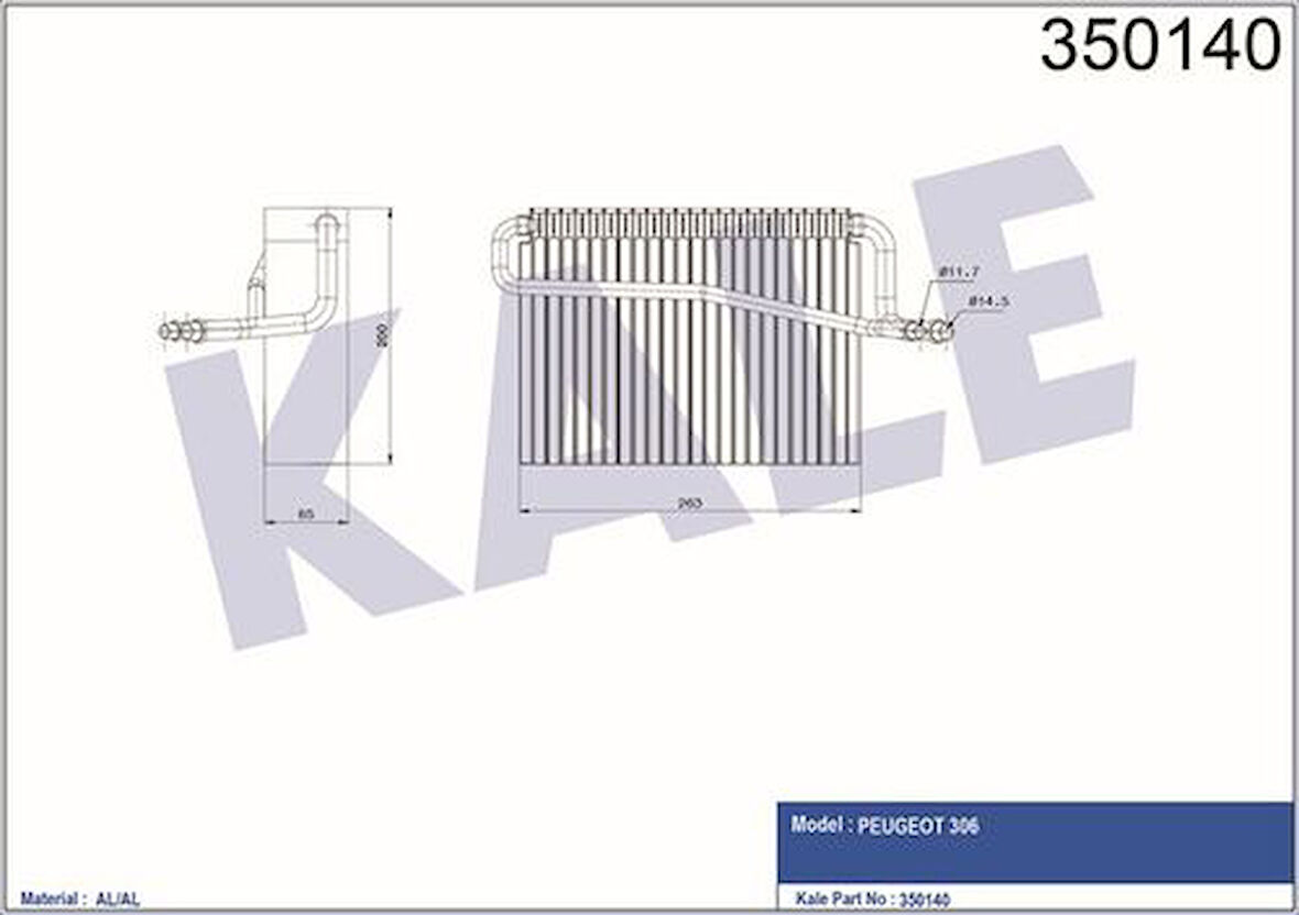 Kale 350140 Evaporator 306 6450.R4