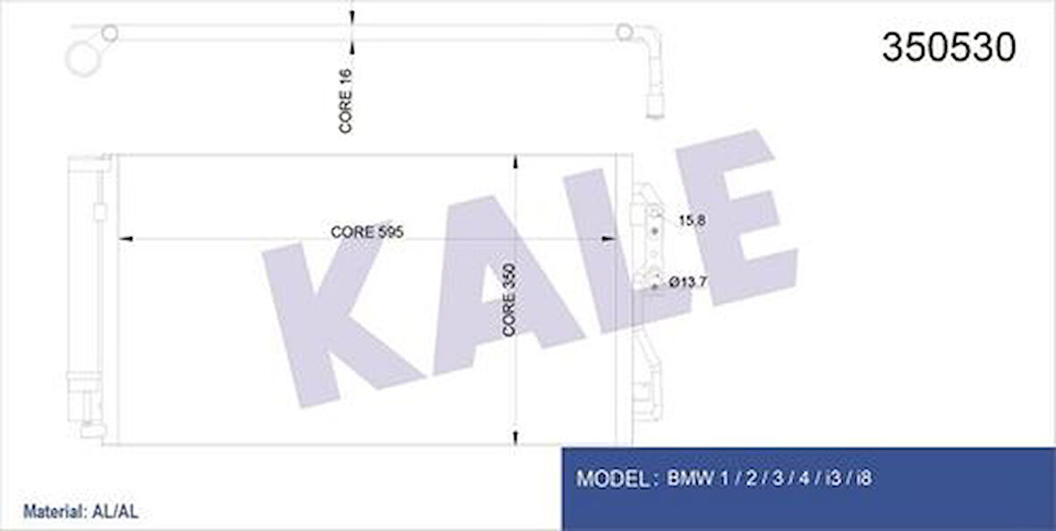 Kale 350530 Klima Radyatörü BMW F20 F21 F30 F79 64509288940