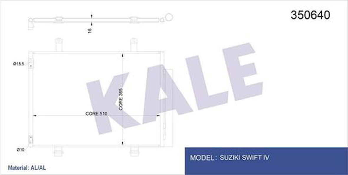 Kale 350640 Kondenser Al Pl Brz Swift Iv 9531068L00