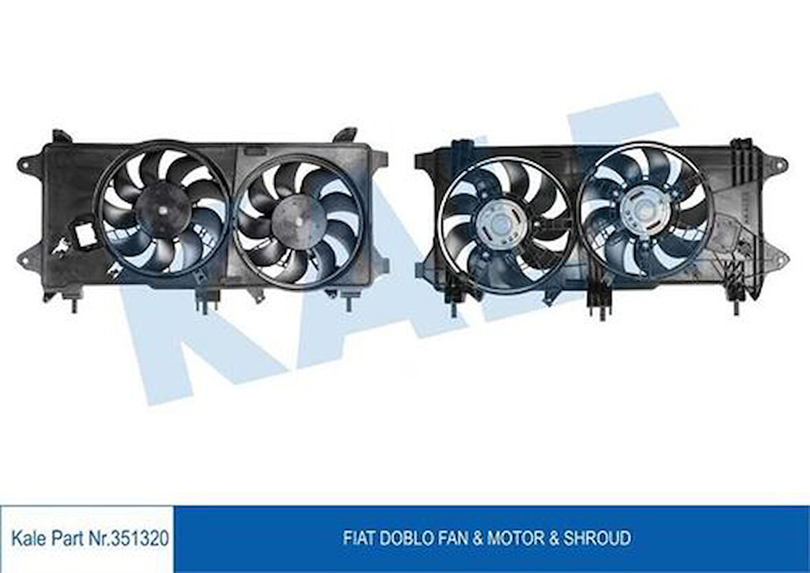 Kale 351320 Fan Motoru Davlumbazlı Doblo 1.3 Multijet 1.9JTD 05-Ac 51755591