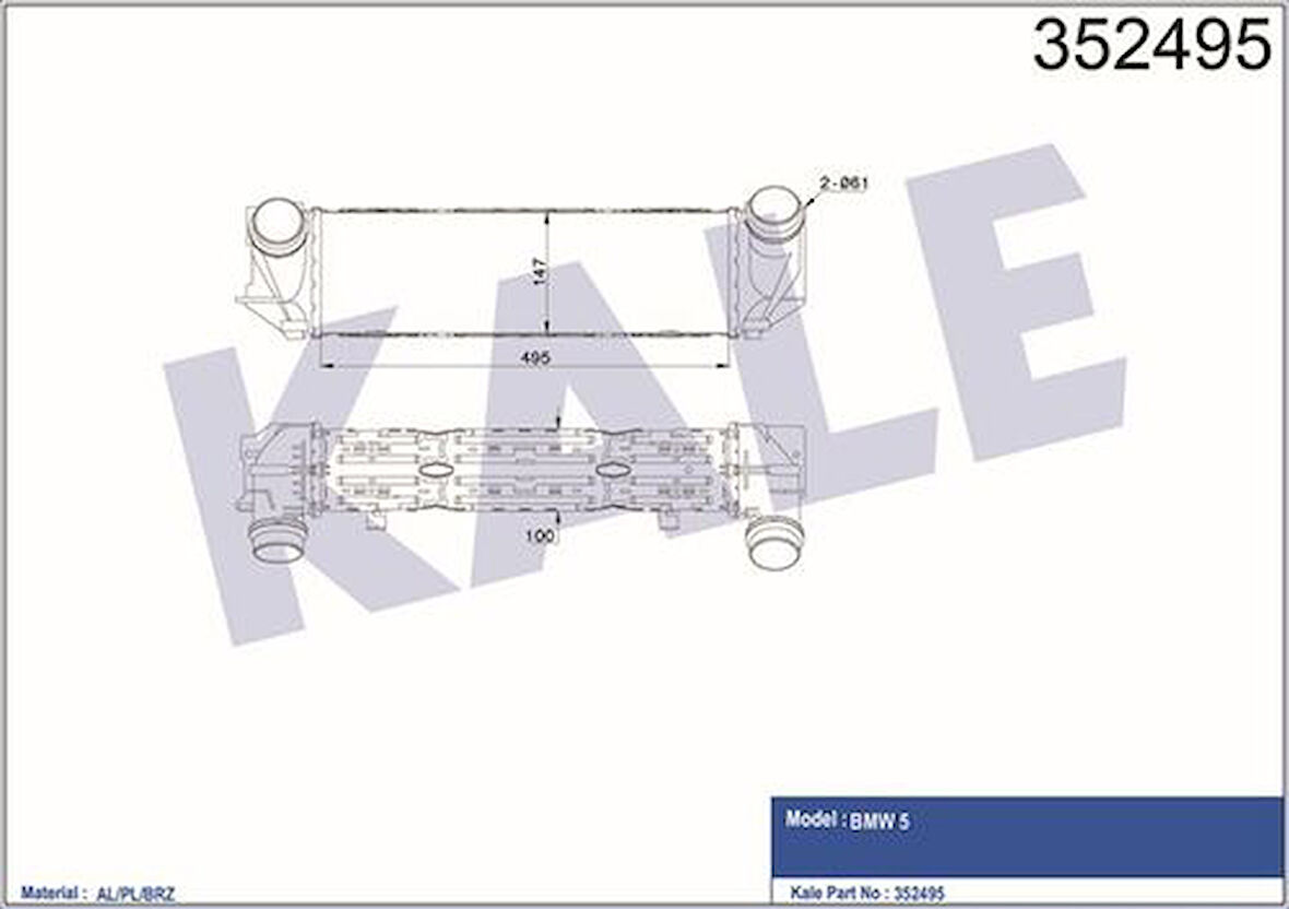 Kale 352495 Turbo Radyatörü BMW N53 N20 F10 F10 17117618768