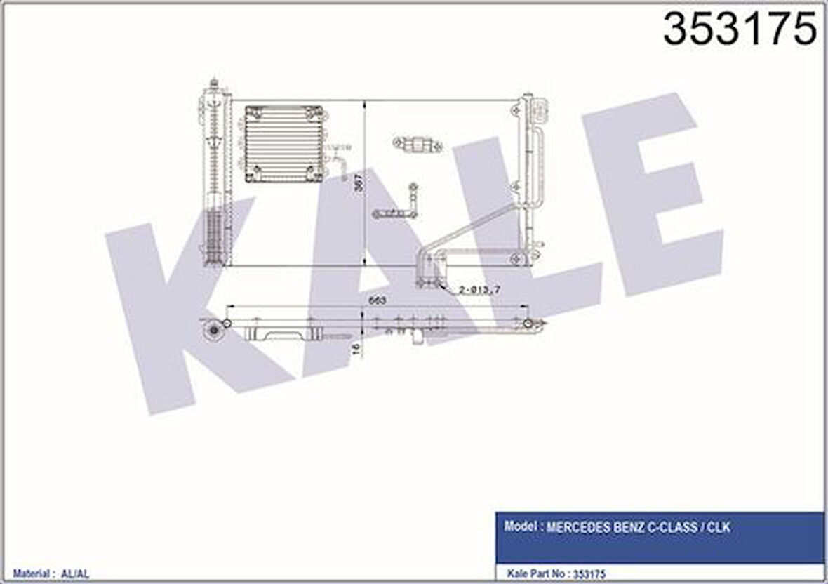 Kale 353175 Klima Radyatörü W203 00-07 Cl203 02-08 S203 01-07 C209 02-09 R230 06-11 2035000254