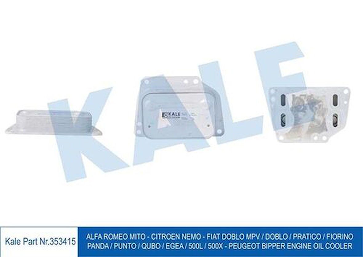 Kale 353415 Yağ Soğutucu Radyatörü Bipper Nemo Mito Doblo MPV Fiorino 55255370