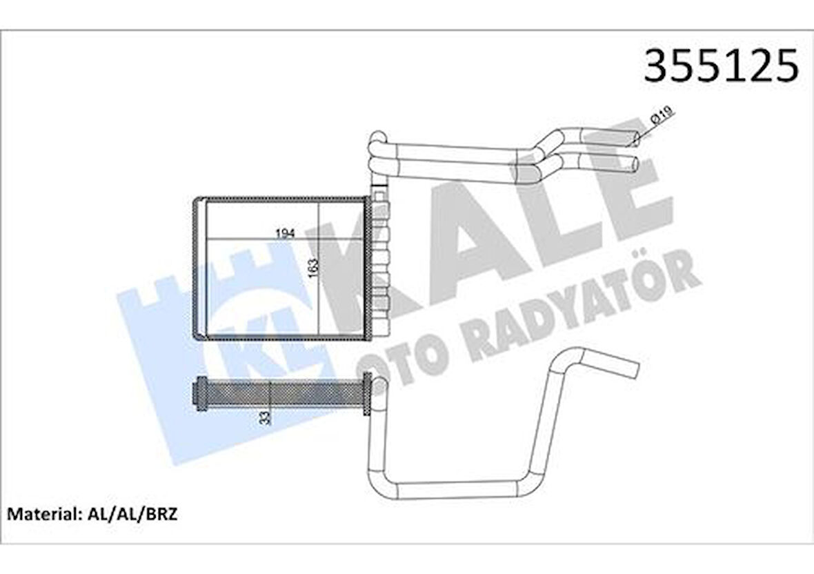 Kale 355125 Kalorifer Radyatörü Focus III 11-17 BV6N18B539AA