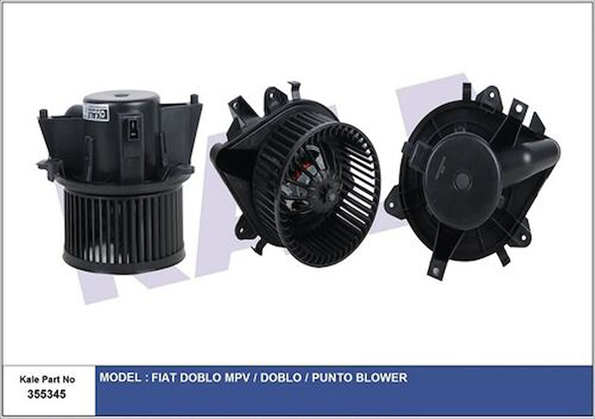 Kale 355345 Kalorifer Motoru Fiat Doblo MPV Doblo Punto Blower 46722956