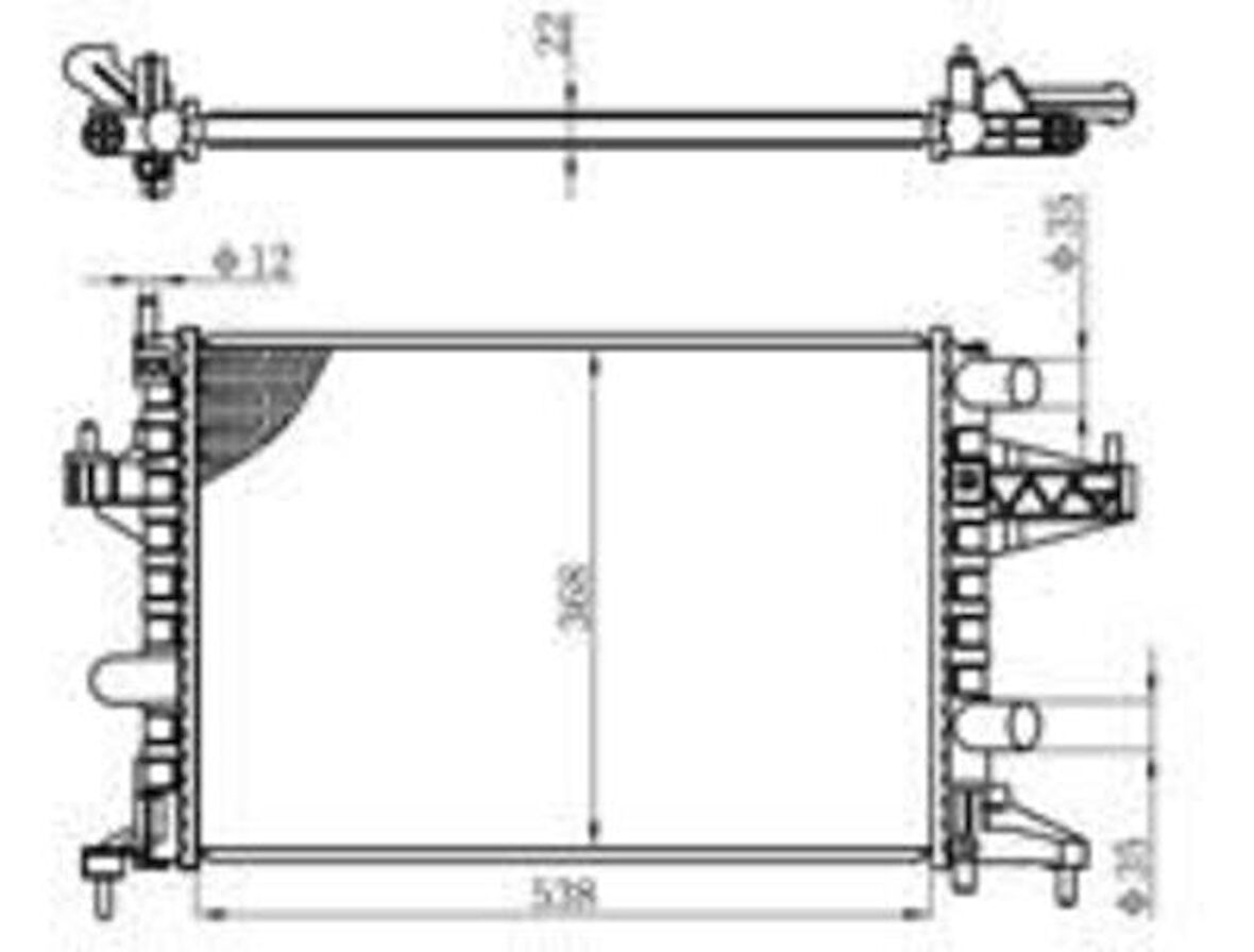 Kale 356975 Radyatör Brazing Corsa C-Combo-Tigra 1.0-1.2-1.2 16V-1.4-1.4 16V AC Klimasız Mek 545X359X23 1300236-9201955-25555161-24445162 25555161