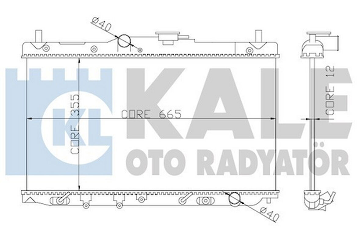 Kale 357700 Motor Su Radyatörü Honda Accord 1990 1996 Rover 600 1996 2000 Manuel Vites 665x355x12 301152201