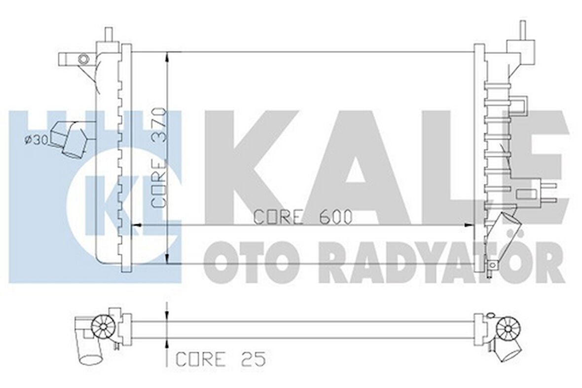 Kale 357800 Motor Su Radyatörü Hyundai Elantra 01-Otomatik 377x648x16 253102D110